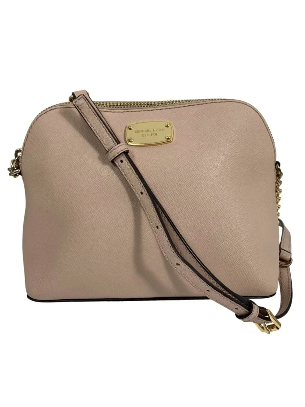 MICHAEL KORS Pale Ballet Pink Leather Domed Satchel Handbag Crossbody
